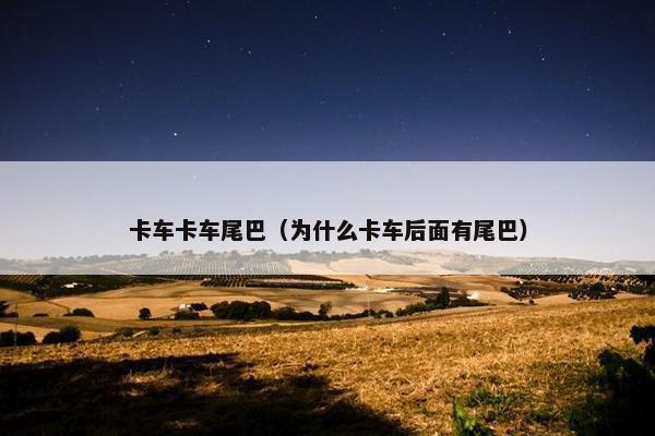 卡车卡车尾巴（为什么卡车后面有尾巴）