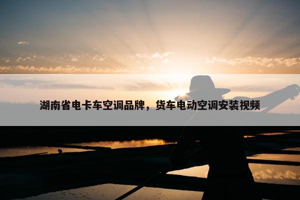 湖南省电卡车空调品牌，货车电动空调安装视频